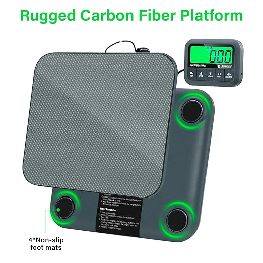 Digital Postal Scale 440lb,High Accuracy 0.35oz Shipping Scale for Packages with Hold/Tare/Count,Commercial Package Scale for Small Business,Postage Scales for Shipping Packages/Luggage,Grey