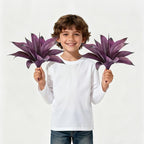 Artificial Flowers for Outdoors Artificial Agave Fake Plants Faux Agave Artificial Plants Outdoor Fake Flowers Outdoor Faux Plants Indoor Uv Resistant Artificial Plants 12In(Purple，2pcs)