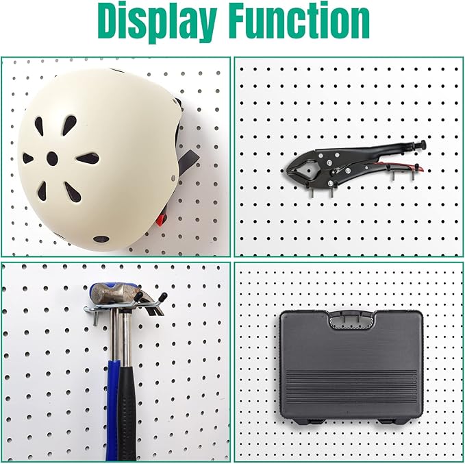 G.CORE 10 Pack Pegboard Hooks, Peg Board Tool Utility Hooks & Hangers Fit 1/4" Pegboards, Heavy Duty Metal Peg Board Shelving Hooks, Wall Organizers and Storage for Craft Room Garage Workbench Office