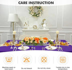 SEPARO 2 Pack 6 Ft Dark Purpe Spandex Table Cover Fitted Rectangular Tablecloth Stretchable Fabric Table Cloth 6 ft Wrinkle-Free for Party Tradeshows Banquet Weddings Cocktail