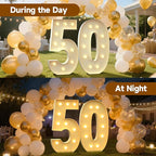 Mixifox 4FT Marquee Numbers 50, Large Light up Number 50 for Birthday Party Supplies, Sign, Backdrop, Happy 50th Birthday Decorations for 50 Years Old Women Men