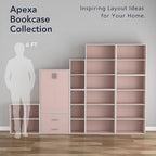 Homes: Inside + Out Apexa 2-Drawer Wooden Stackable Storage Drawers, Small Food Pantry Cabinet, Cajonera De Madera, Underbed Drawer Dorm Teen Room Decor & Bedroom, Home Office, Kitchen, Light Pink
