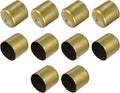 uxcell 10pcs Rubber End Caps 40mm(1 9/16") ID Vinyl Round End Cap Cover Screw Thread Protectors Gold