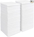 AIDEA Microfiber Cleaning Cloth White 50PK, Cleaning Rags, Lint Free Microfiber Towels, Kitchen Towels Dusting Cloth, Wash Cloths, Dish Rags White, 11.5"x 11.5"