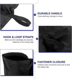PATIKIL 17" x 16" Canopy Weight Sand Bags, 4 Pieces 600D Oxford Waterproof Leg Weights Sand Bags for Outdoor Canopy Tent Sun Shelter Patio Ladder, Black