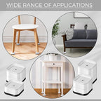 Ecally Furniture Risers Adjustable Bed Risers Desk Leg Risers 1.38" Stackable Heavy Duty Bed Lifts Risers Square Bed Raising Blocks for Mattress Table Leg Desk Chair Couch Sofa Dorm (White,32 Pack)