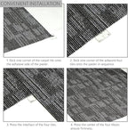 Carpet Tiles 24"x 24" 18PCS Non-Slip Soft Floor Carpet for Office, Bedroom, Living Room, Kitchen, Garage,Easy DIY Installation Seamless Floor Tiles Rug,Grey