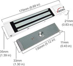 Visionis VS-VISML300LED-WH Indoor 300lbs White Electromagnetic Lock with LED Sensor for Door Access Control