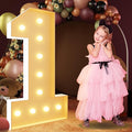 imprsv 4FT Marquee Numbers, Light Up Numbers for 1st 21st Birthday Decorations, light up letters Anniversary Party Decor, Mosaic Numbers for Balloons Number 1, Pre-Cut Foam Board Kit
