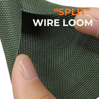 3/8 inch Split Braided Cable Management Sleeve for USB Cable Power Cord Audio Video Cable, Wire Loom Cord Protector from Cat Dog Chewing (Dark Green, 10FT)