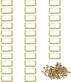 PATIKIL 70x33mm Metal Label Holders, 30 PCS Label Name Card Tag Frames with Screws for Office Library File Cabinets Shelves Wood Drawers Fabric Bins, Yellow