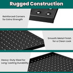 EVERHANGER Metal Pegboard Panels 24" x 12", Heavy Duty Steel Peg Boards for Garage, Pegboard Wall Organizer for Tool Storage and Organization, Black, 3 Pack