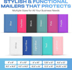 Light Blue Large Poly Bubble Mailers 9.5x14.5 inch #4 | Self Seal Padded Envelopes Cushioned Bubble Mailer | Usable Size 9.5x13.5 | WaterProof | Lightweight mailing Shipping Bags | 200 Pack Bulk