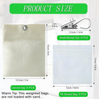 8 Pack Outdoor Curtain Weights, 15oz Outdoor Curtain Sandbag Weighted Bags Drapery Weights Bottom Patio Curtain Weights Bags Holder Clip for Pergola Drapes Cabana Gazebo Garden