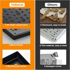 TORACK Metal Pegboard Wall Organizer System for Garage, 109 PCS Pegboard Accessories Tool Organizer Kit with Pegboard Bins, Hooks, Pegboard Tool Storage System for Workbench(Black)