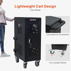 Laptop Charging Cart,16 Devices Tablet Storage Carts for pad Up to 16.3" Screen Size, Classroom Computer Mobile Charging Station for Pads, Chromebooks,Laptops, Security Storage(16 Bay-Black)