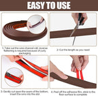 Floor Cord Cover Self Adhesive Cord Hider,10FT Cable Management, Extension Strip Protector for Wires, Prevent Cable Trips for Offices, Gyms, Exhibitions Cavity:0.47"(W) x 0.35"(H) Coffee