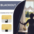 JIUZHEN Blackout Curtains – Thermal Insulated,Noise Reducing Room Darkening Soundproof Drapes for Living Room,Bedroom, Set of 2 Panels with Tiebacks, 42 x 63 inch Long, Light Yellow