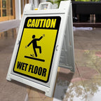 Generic Customizable A Frame Sign Deluxe 24x36"" 2 sides READY IN 1 DAY Waterproof Signicade Sandwich Board for Sidewalks and Outdoor Advertising (White)
