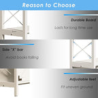 6-Shelf Corner Bookshelf, Vintage Industrial Corner Shelf Etagere Bookcase, Large Book Shelf with Metal Frame Open Storage Corner Cabinet (White-Lockers, Small)