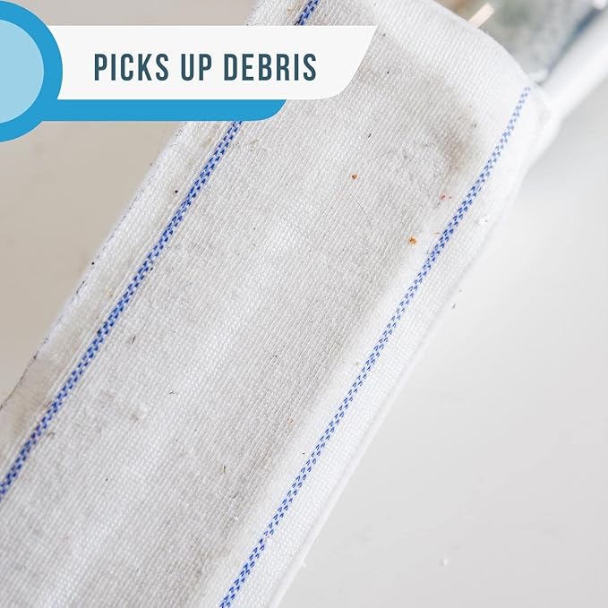 Don Aslett Extra Thick Single-Use Mop Pad Refills (10-Pack) - 5" Wide, Multi Surface Cleaning for Wet or Dry Floors