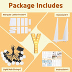 Imprsv Marquee Lights, 4FT Mosaic Letter Arch Kit for Birthday Wedding Decor - Includes Letter Y