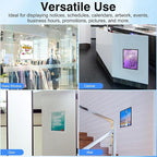 Self-Adhesive Magnetic Document Sign Holder 8.5X11'',Silver,Pack of 10