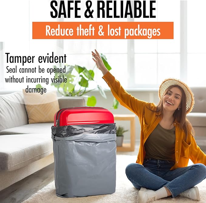 Large Shipping Bags | Jumbo Poly Mailers for clothes | Strong Thick Mailing Bags with Self Adhesive | Self Sealing Shipping Envelopes (17x24-10 Bags)
