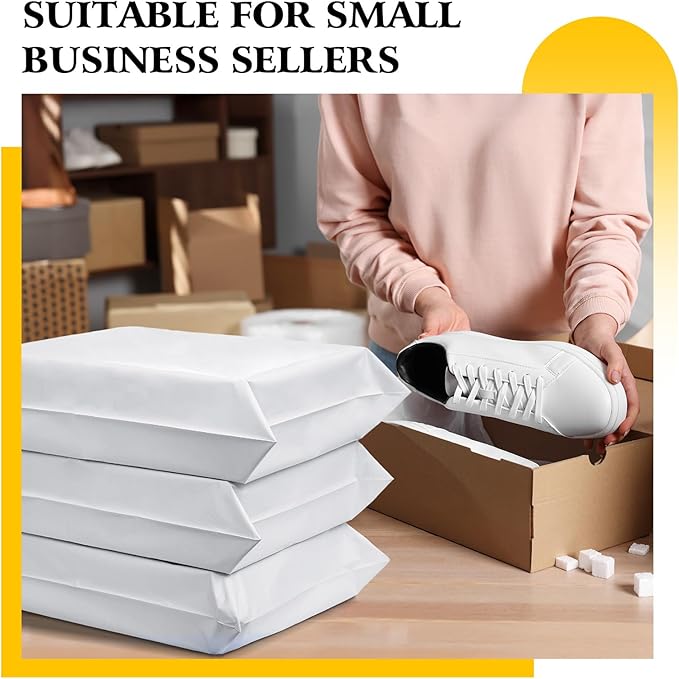 Metronic Large Poly Mailers 17.7x22” 50 Pack Bulk,Shipping Bags for Clothes,Strong Self Adhesive Shipping Envelopes for Small Business,Waterproof Mailing Envelopes for Packaging White