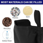 PATIKIL 17" x 16" Canopy Weight Sand Bags, 4 Pieces 600D Oxford Waterproof Leg Weights Sand Bags for Outdoor Canopy Tent Sun Shelter Patio Ladder, Black