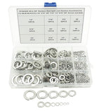 #4 to 5/8 Stainless Steel Split Lock Washers Assortment Kit,for #4#6#8#10#12 1/4" 5/16" 3/8" 7/16" 1/2" 9/16" 5/8" Screws/Bolts