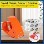 STICK UP 6 Rolls Packing Tape with 2 Dispensers, 390 Yds Total, 1.88 inch x 65 Yds Heavy Duty Shipping Tape, Strong Adhesive Clear Packaging Tape for Moving, Shipping and Mailing Supplies