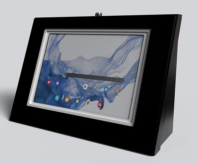 TABcare Easy Wall Mount Security Tablet Kiosk for Samsung Galaxy TAB S7/S8/S9/S11 11" Designed for Integration of USB Hub, Printer, CC Reader & All Your Peripherals (Black)