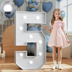 Marquee Numbers 3 Feet Tall Big Light Up Numbers 5th 25th 50th Birthday Decorations Graduation Decorations 2025 White Anniversary Party Decor Large Cardboard Prop Backdrop Sign 5