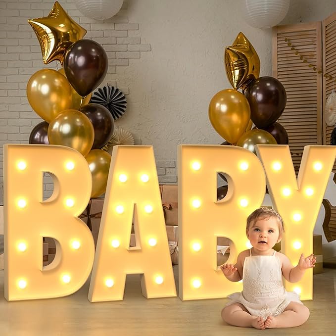 Marquee Letters 3 Feet Tall Large Light Up Letters F Happy Birthday Decorations Marry Me Engagement Party Decor Yellow Light Birthday Decorations Balloon Arch Kit Foam Sign F