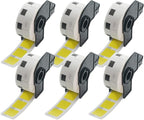 BETCKEY - Square Labels Replacement for Brother DK-1221 (0.9 in x 0.9 in), Compatible with Brother QL Label Printers [6 Rolls/6000 Labels, Yellow]