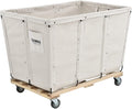 Global Industrial 20 Bushel, Canvas Basket Bulk Truck, 48" L x 32" W x 36" H, Unassembled, Rolling Laundry Cart, Commercial Material Handling Cart with Swivel Rubber Casters