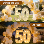 Mixifox 3FT Marquee Numbers 50, Large Light up Number 50 for Birthday Party Supplies, Sign, Backdrop, Happy 50th Birthday Decorations for 50 Years Old Women Men