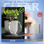 Acrylic Blocks 3 X 3 X 1 Inch 4 Pcs Acrylic Base Stand for Display Clear Block Round Riser Display Stands Pedestal Polished Cube for Jewelry trophy Props Collection Ring