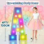 imprsv 4FT Colorful Marquee Letters A, 18 Colors Large Light up Letters Alphabet Sign with Remote, Large Marry Me Sign, Birthday Party Decorations Anniversary Wedding Decoration