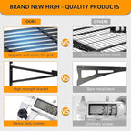 4 Pack 1.5x4ft Garage Shelving Wall Mounted, 792lbs Load Capacity, Adjustable PowerTool Organizer, Heavy Duty Storage Rack, Ideal for Warehouse, Garage, Black