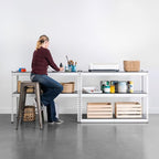 SafeRacks Modular Garage Shelving - 5 Tier Storage Shelves, Tall Metal Rack Shelves for Storage, Heavy Duty Steel Shelf Organizer for Garage, Or Kitchen Pantry (White, 18 x 48 x 72)