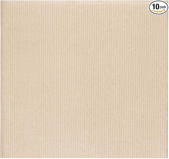 Carpet Tiles Peel and Stick 24” x 24”, Self Adhesive Soft Padded Flooring Stickers, Khaki Home Decor for Bedroom Living Room Office, 10 Tiles & 40 sq ft per Box