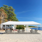 10x30 FT Party Tent, Outdoor Wedding Tents for Parties, Canopy Event Tent Without Removable Sidewalls, Waterproof Gazebo Shelter for Birthday Parties, Weddings, BBQs & Events (10X30FT-0Sides White)
