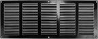 Repa Market Air Vent Cover 20x8 Inch (Outer Dimensions) Black Galvanized Steel Louvered Grill Cover with Mesh Screen/Wall or Ceiling Vent/HVAC Register for Indoor and Outdoor Ventilation