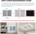 12x8 Vent Cover(Duct Opening Size),Air Return Vent Cover,Flat Vent Cover,Rejillas De Aire Acondicionado para Casa,Return Air Grilles,Outer Dimensions:13.75"Wx9.75"H(12"W x 8"H, Duct Opening)