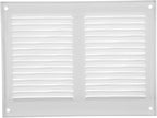 Repa Market 8x6 Inch Air Vent Cover/White Galvanized Steel Louvered Grill Cover with Mesh Screen/Wall or Ceiling Vent/Durable Flush Mount HVAC Register for Indoor and Outdoor Ventilation