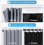 Room Divider Curtains Total Blackout Privacy Curtain Panel Room Thermal Insulated Noise Reduction Curtain for Bedroom Window Living Room Ceiling Track Curtain W 150 × H 96 in Grey.