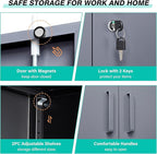 SISESOL Storage Cabinet with Doors and Shelves,36 inch Metal Storage Cabinet with Locking Doors,Small Metal Cabinets with Lock,Gray Garage Cupboard for Home Office,Garage,Shop