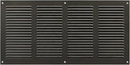 Repa Market Air Vent Cover 16x8 Inch (Outer Dimensions) Anthracite Galvanized Steel Louvered Grill Cover with Mesh Screen/Wall or Ceiling Vent/HVAC Register for Indoor and Outdoor Ventilation